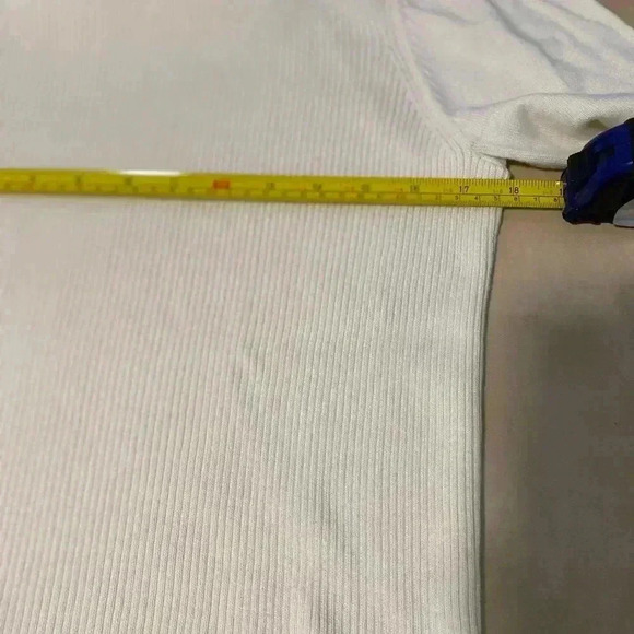 Eileen Fisher Minimalist Turtleneck 3/4 Sleeve Comfort Preppy Cream Size Large L - Picture 5 of 7